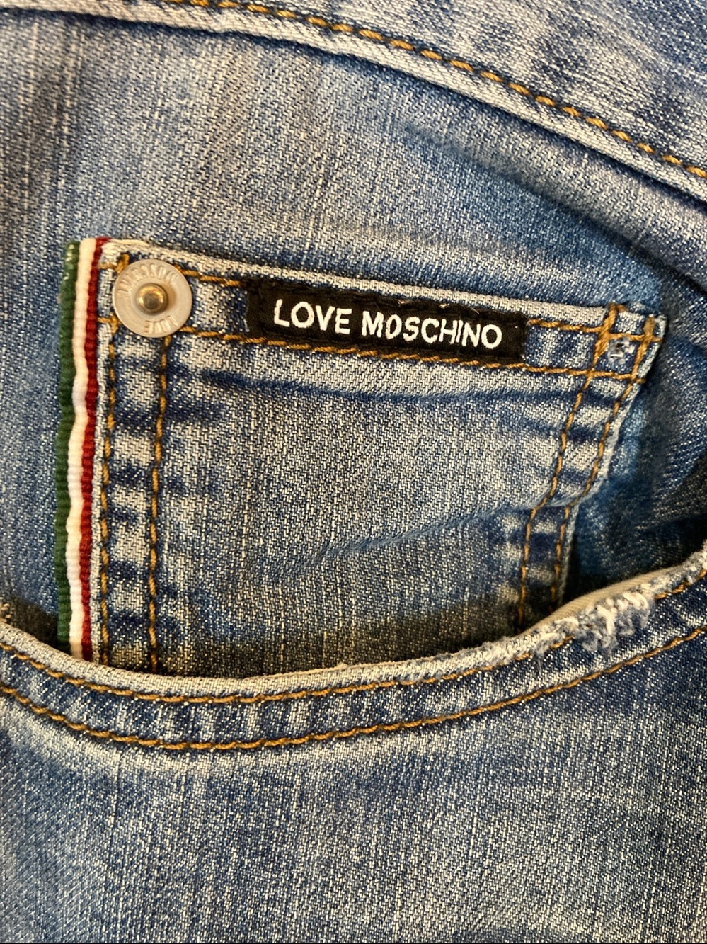 Love Moschino Women's Straight Leg Jeans in Blue Wash - Picture 4 of 10